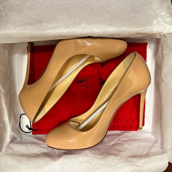 Christian Louboutin Paris Fifille 100 Patent Nude - Picture 9 of 10